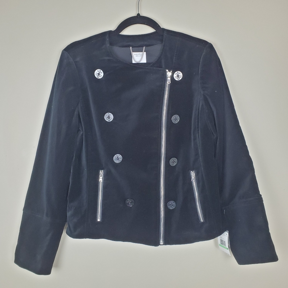 Nautica Velvet Moto Jacket